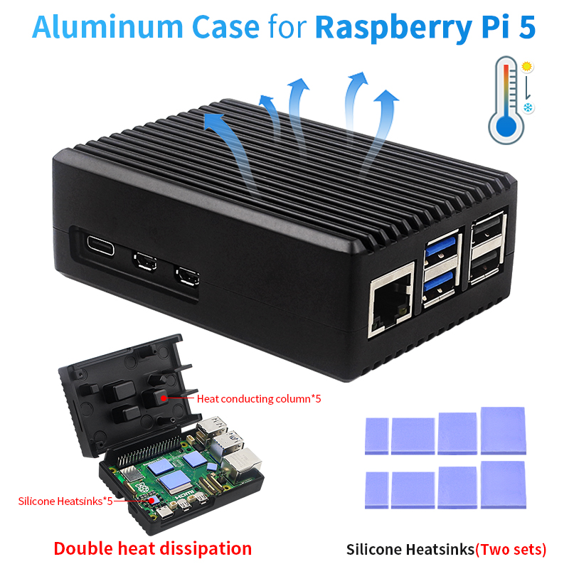 Radxa Rock 5B 16Gb - Raspberry Pi 5 carcasa de aleación